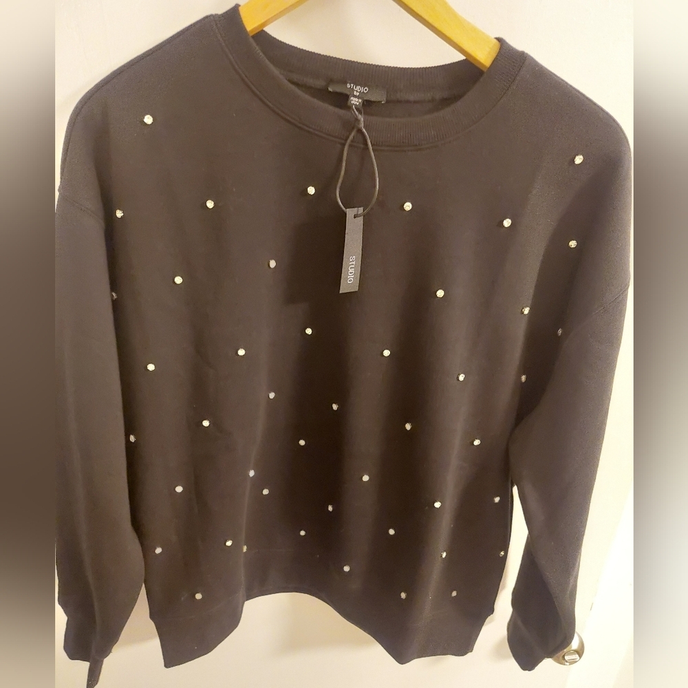Studio Black Pearl-Embellished Sweater - Picture 3 of 6